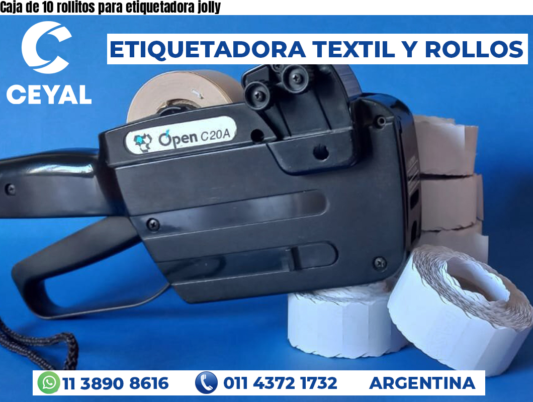 Caja de 10 rollitos para etiquetadora jolly