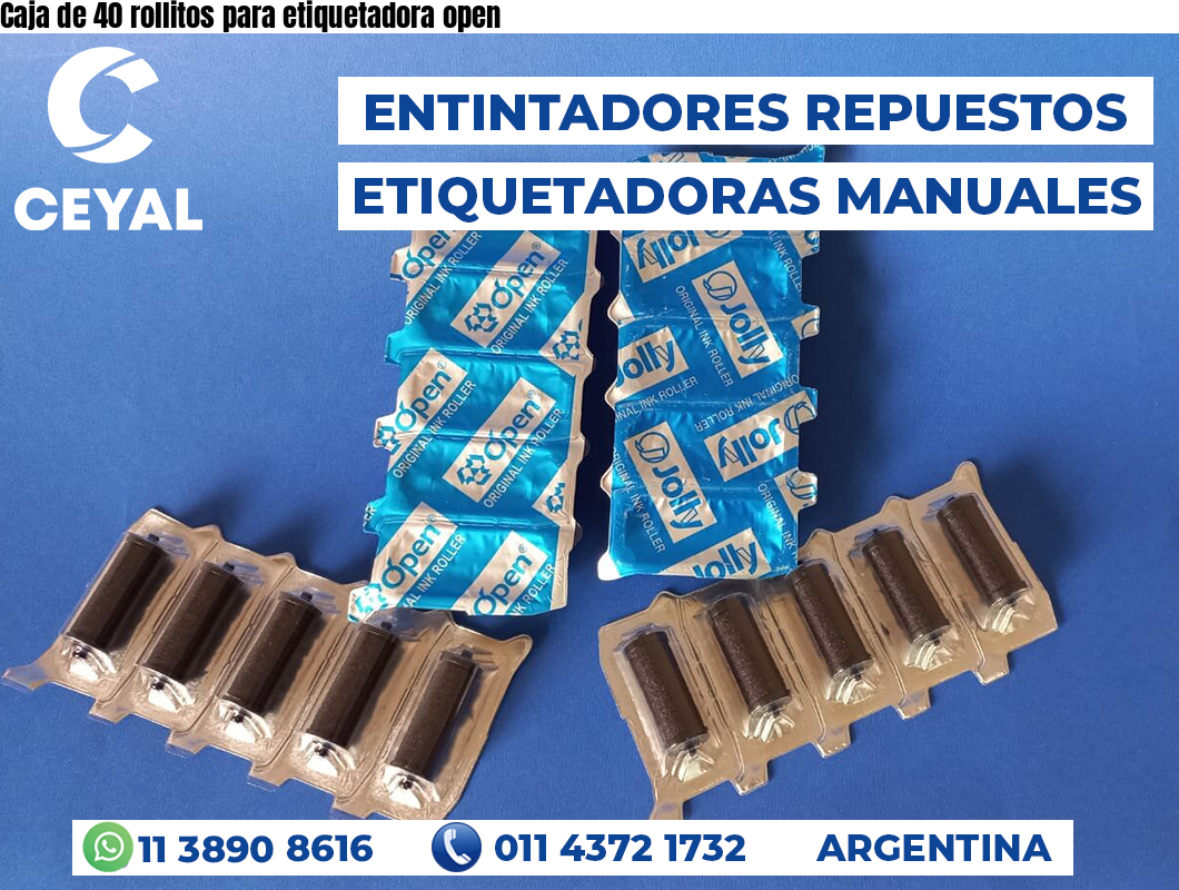 Caja de 40 rollitos para etiquetadora open