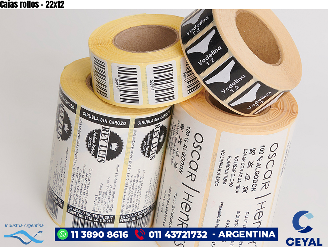 Cajas rollos - 22x12