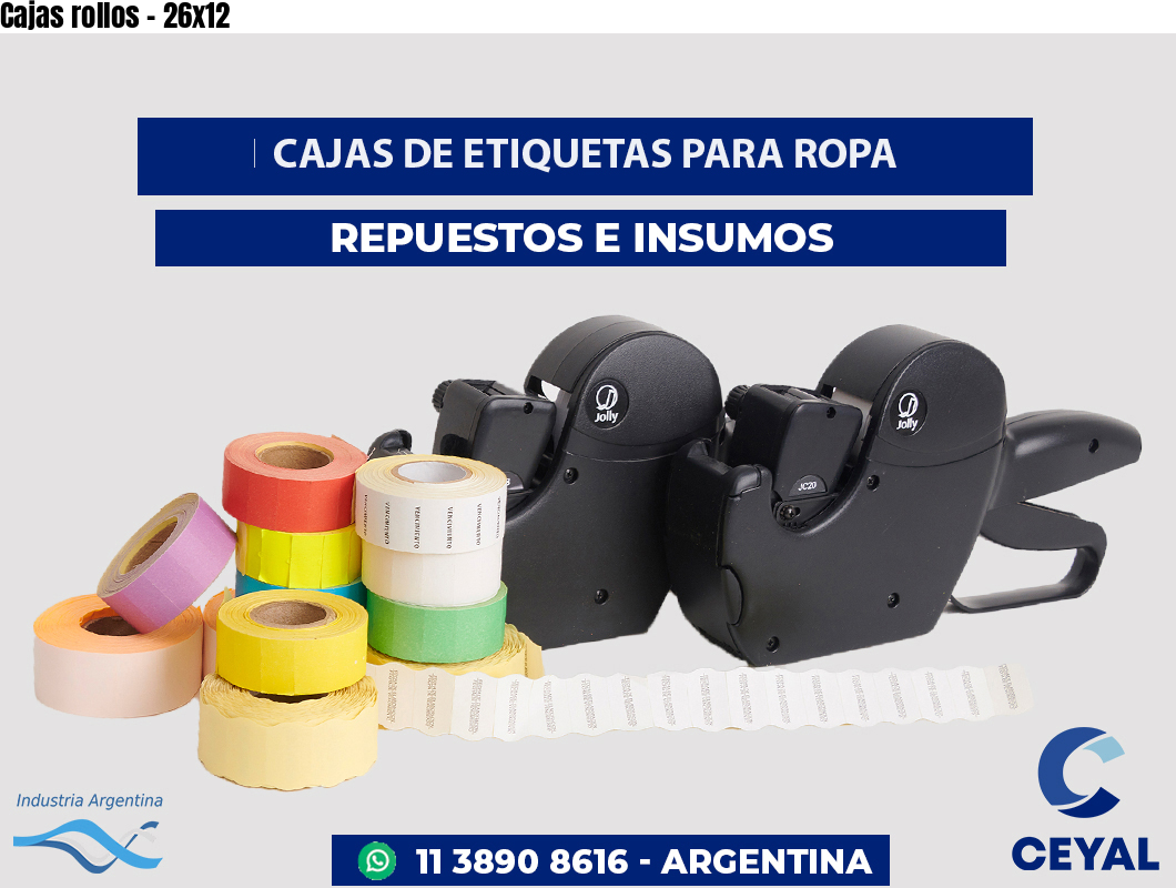 Cajas rollos - 26x12