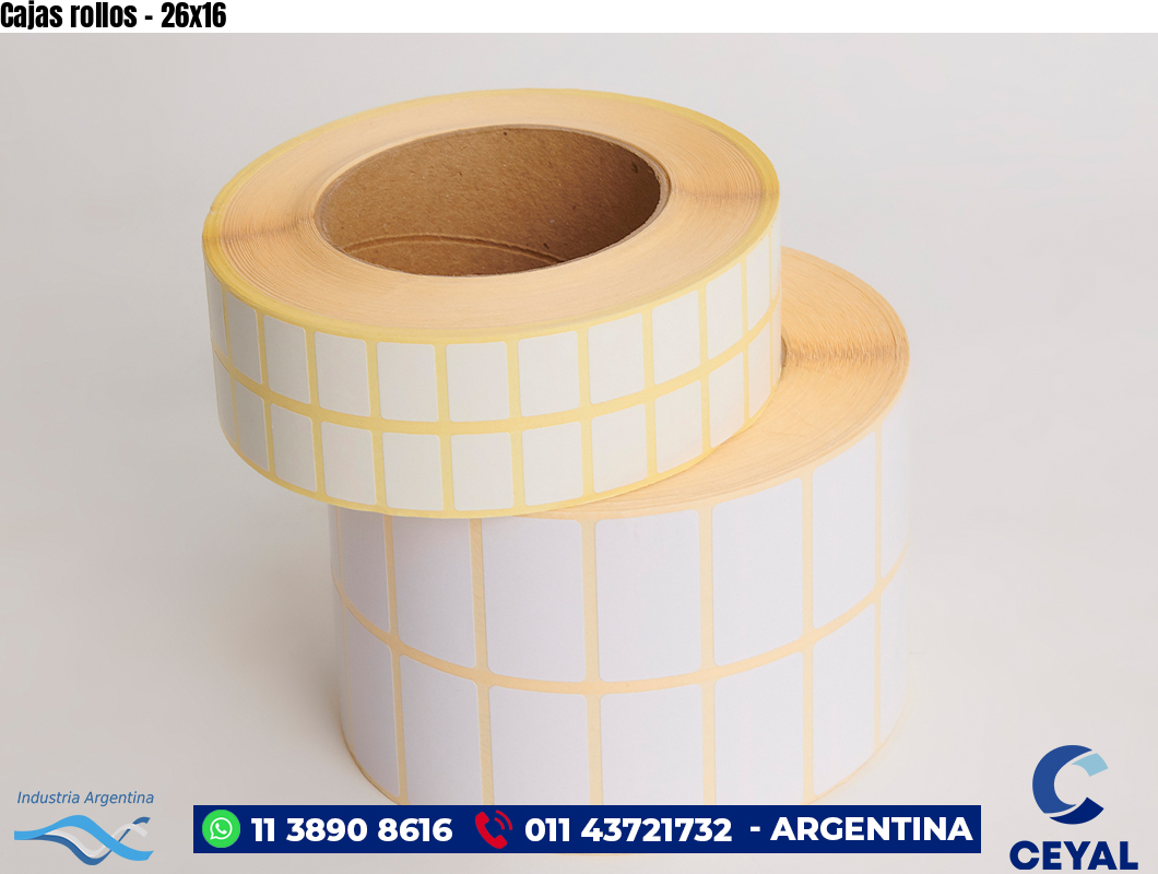Cajas rollos - 26x16