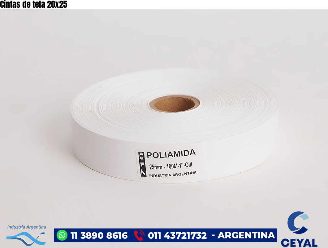 Cintas de tela 20×25