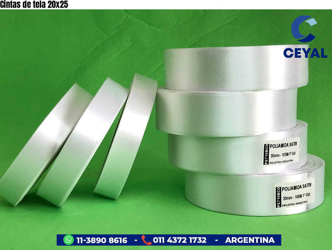 Cintas de tela 20x25