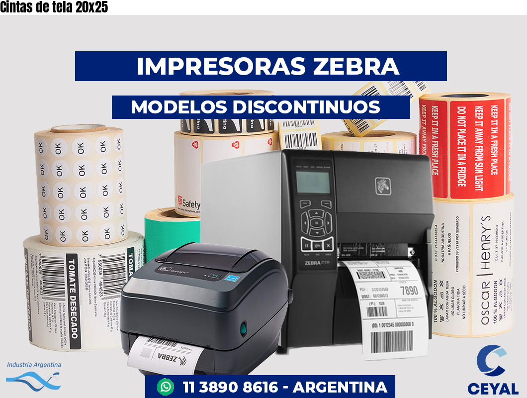 Cintas de tela 20x25