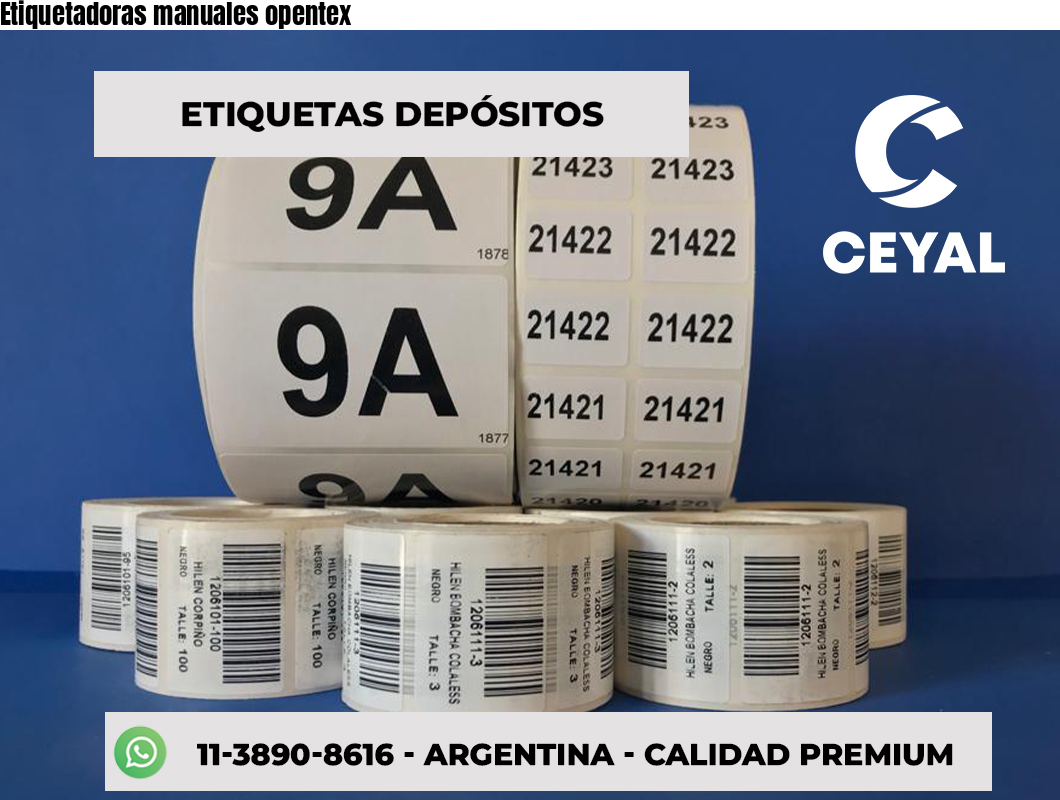 Etiquetadoras manuales opentex