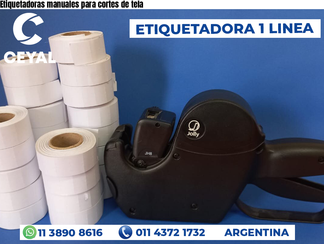 Etiquetadoras manuales para cortes de tela