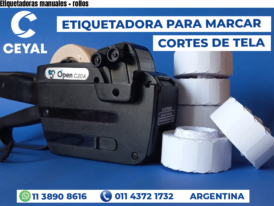 Etiquetadoras manuales + rollos