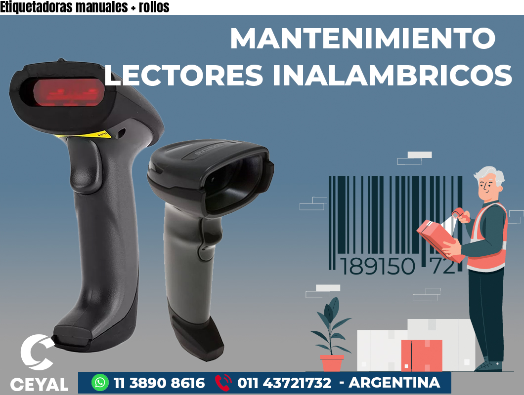 Etiquetadoras manuales + rollos