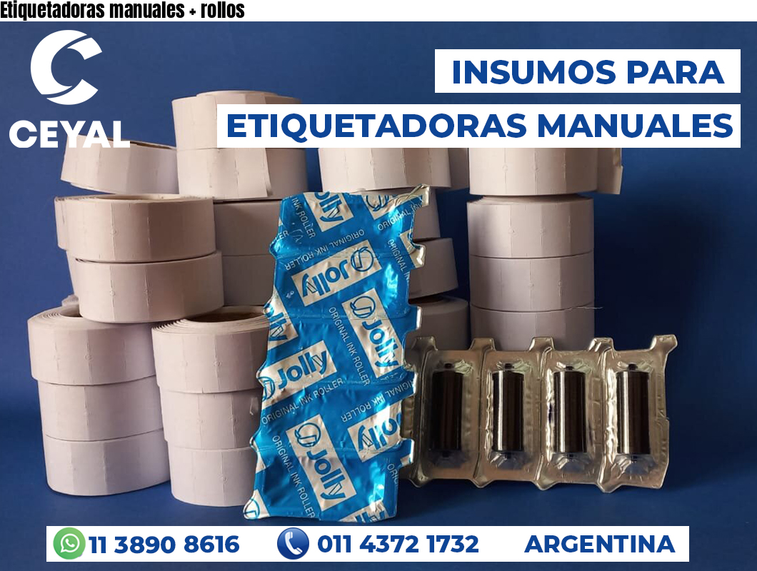 Etiquetadoras manuales + rollos
