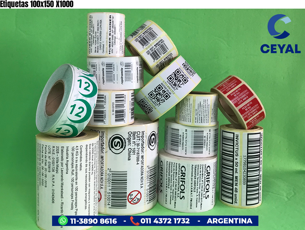Etiquetas 100x150 X1000