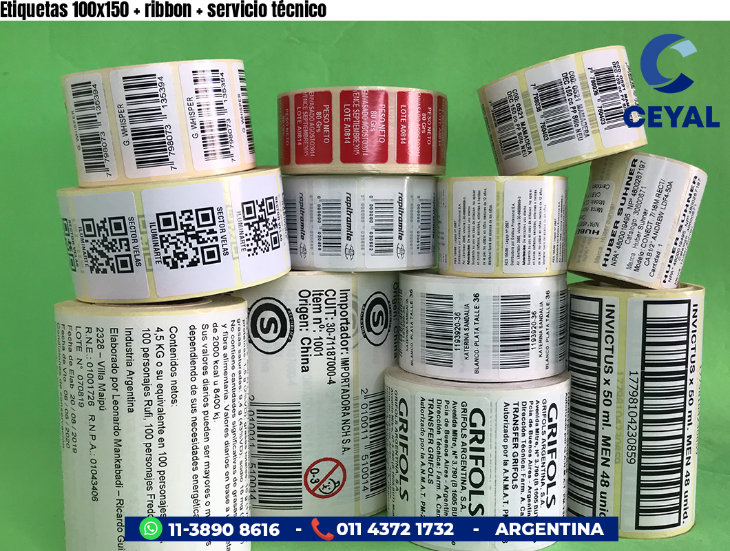 Etiquetas 100x150   ribbon   servicio técnico