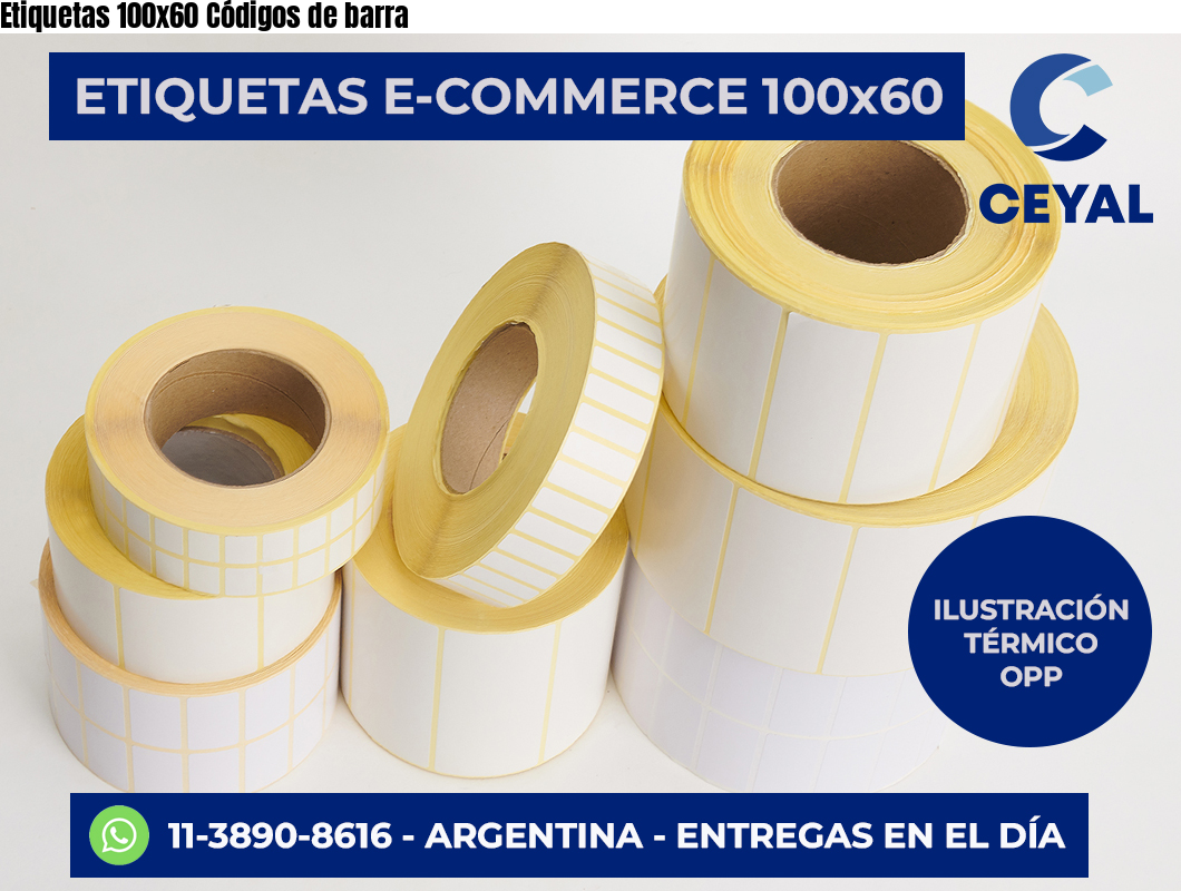 Etiquetas 100×60 Códigos de barra