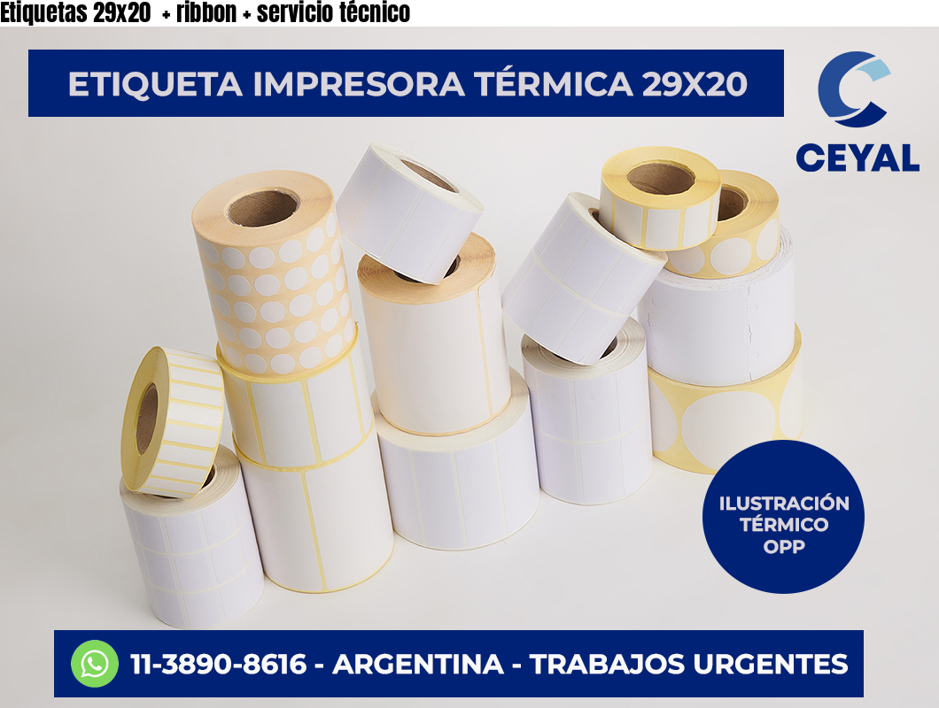 Etiquetas 29×20    ribbon   servicio técnico