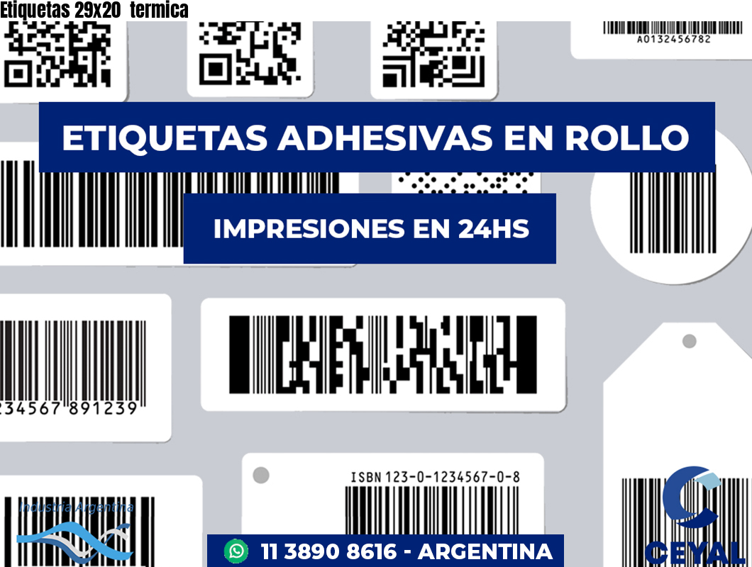 Etiquetas 29x20 termica