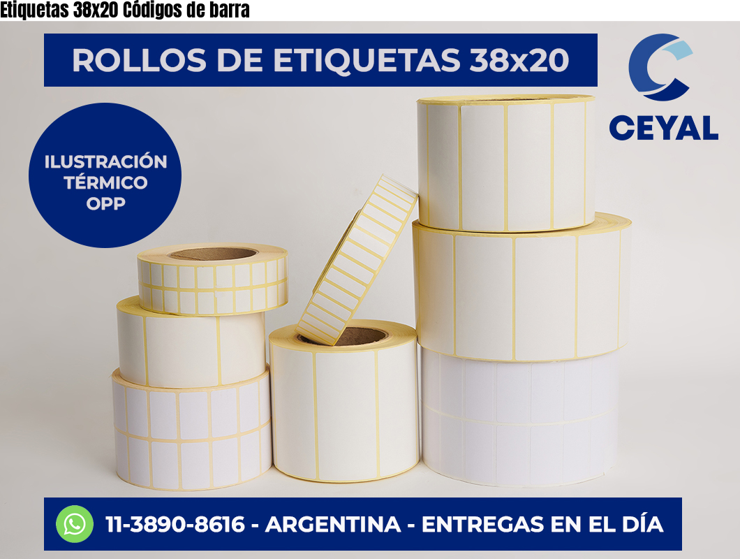 Etiquetas 38×20 Códigos de barra