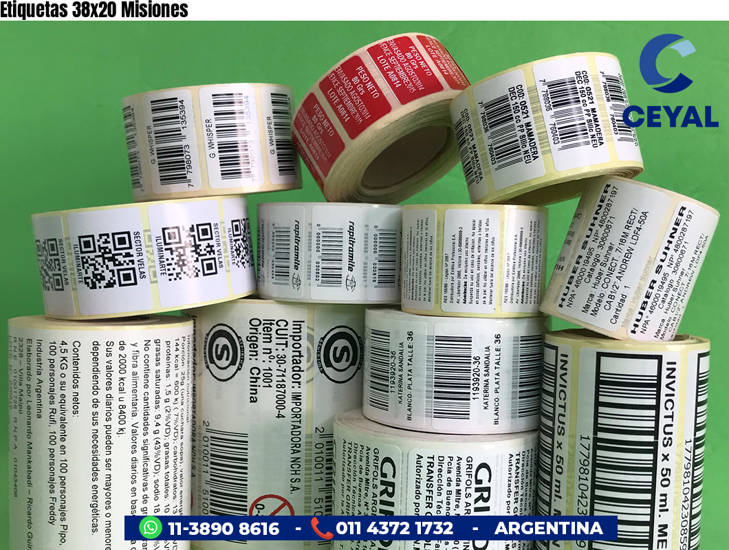 Etiquetas 38x20 Misiones