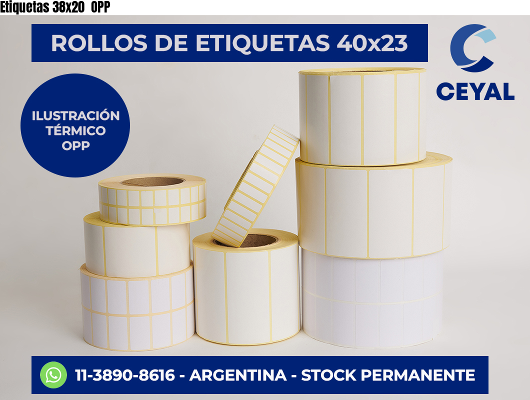 Etiquetas 38×20  OPP