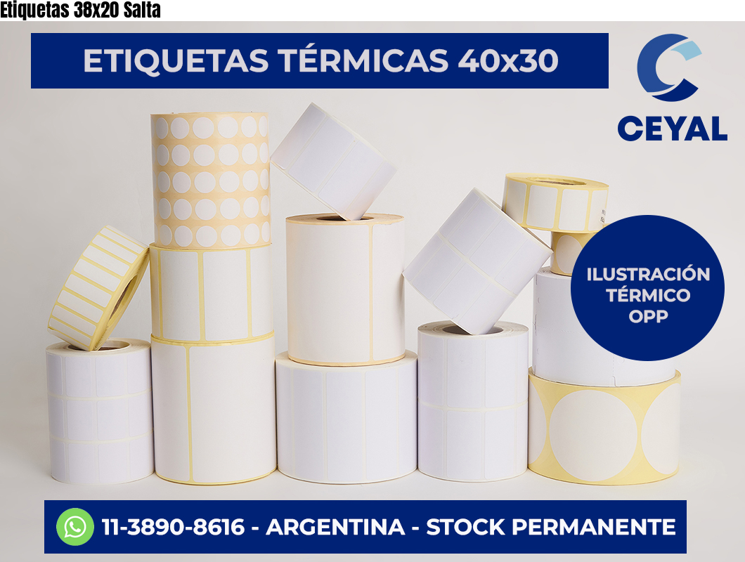 Etiquetas 38x20 Salta