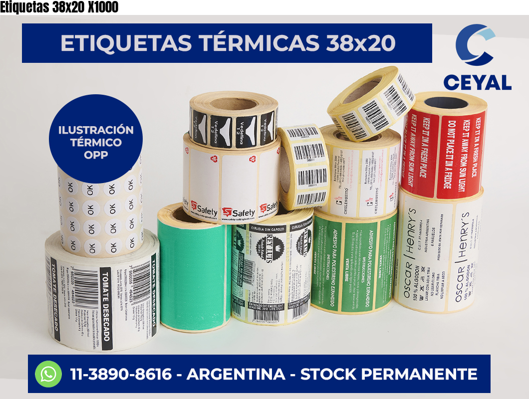 Etiquetas 38×20 X1000