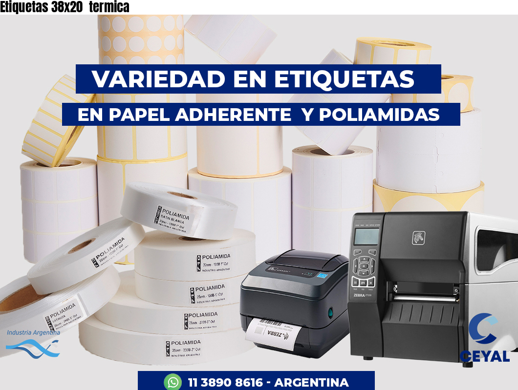 Etiquetas 38x20  termica