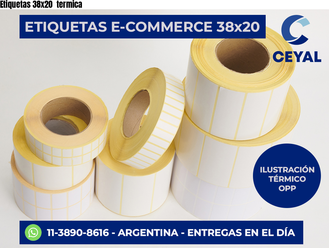 Etiquetas 38×20  termica