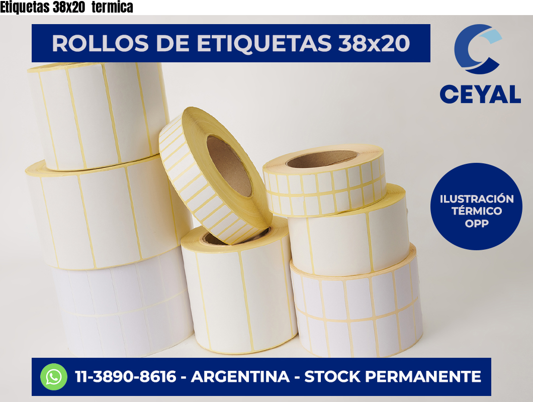 Etiquetas 38×20  termica