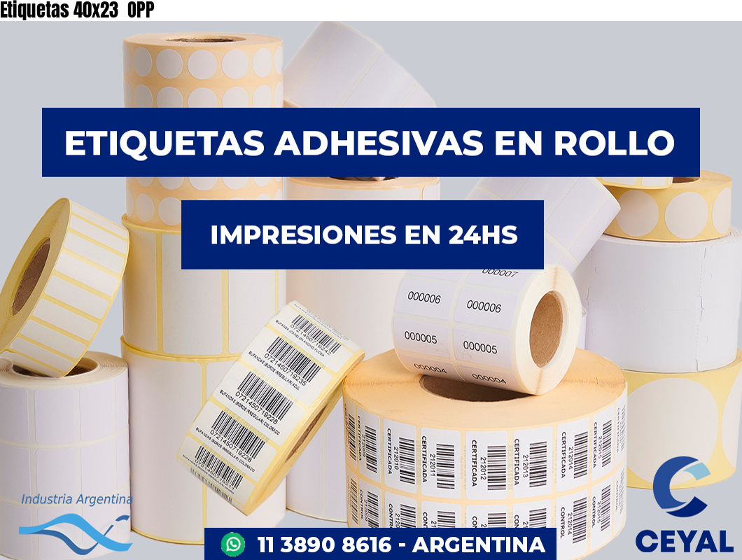 Etiquetas 40x23 OPP