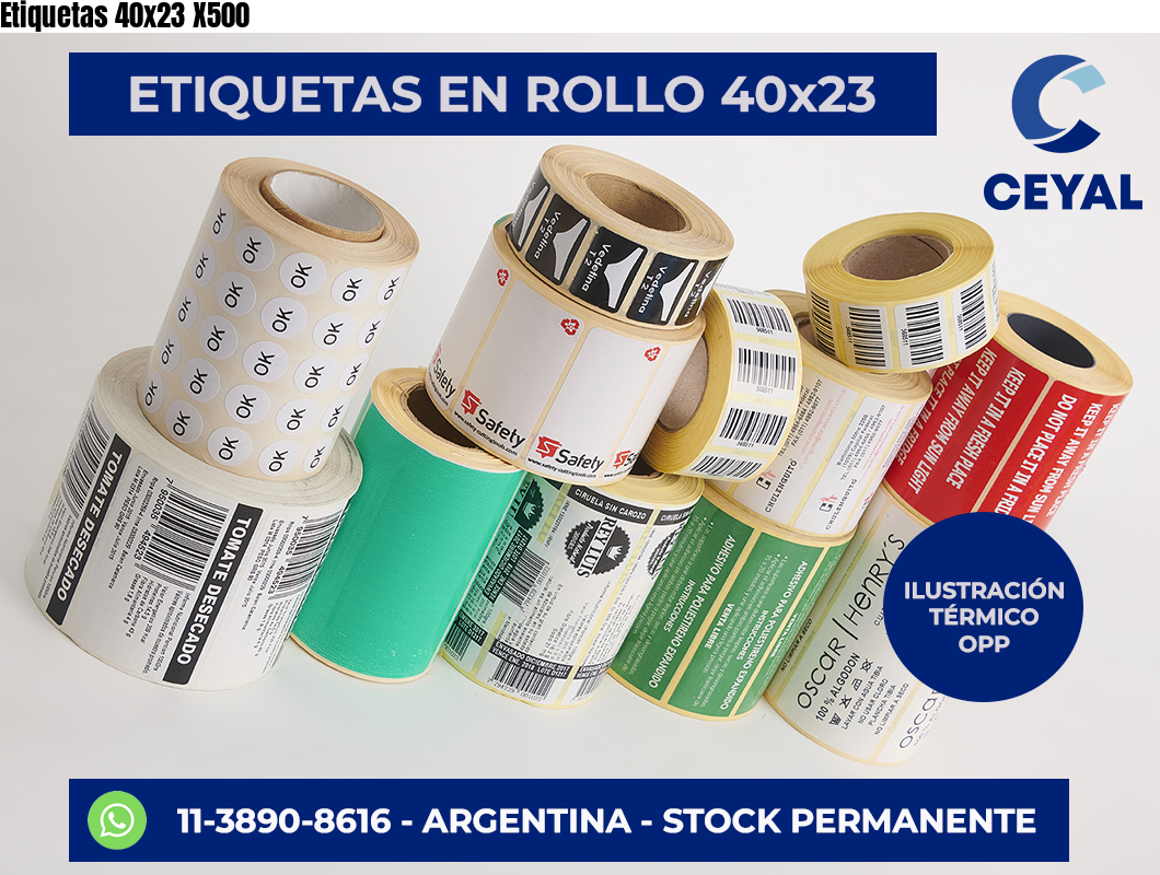 Etiquetas 40×23 X500