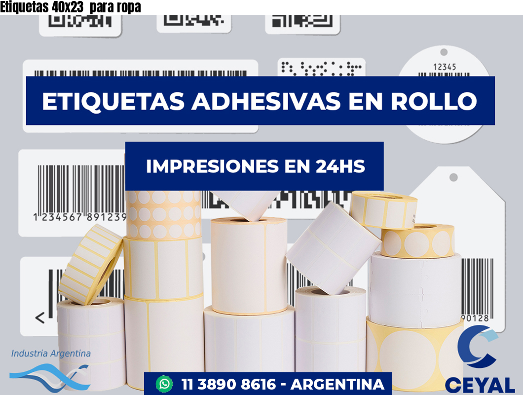 Etiquetas 40x23 para ropa