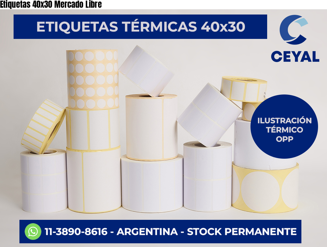 Etiquetas 40×30 Mercado Libre