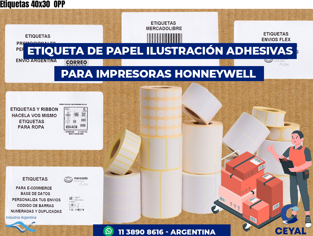 Etiquetas 40x30 OPP