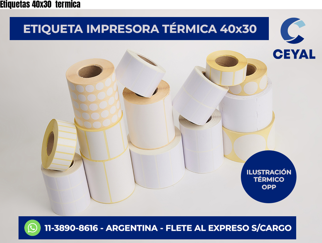 Etiquetas 40×30  termica