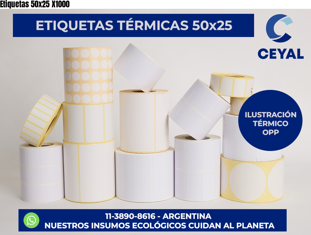 Etiquetas 50×25 X1000
