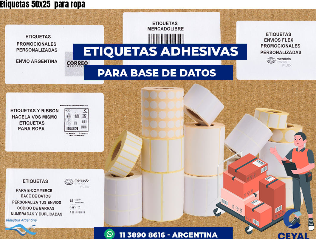 Etiquetas 50x25 para ropa