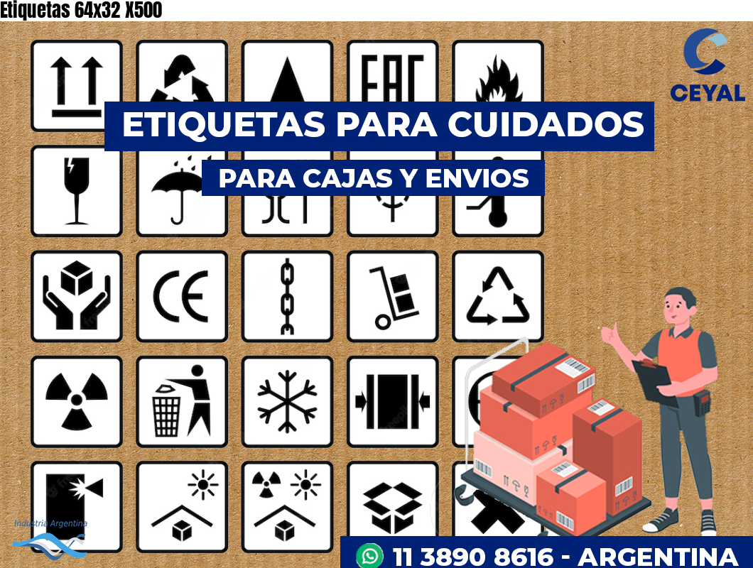 Etiquetas 64x32 X500