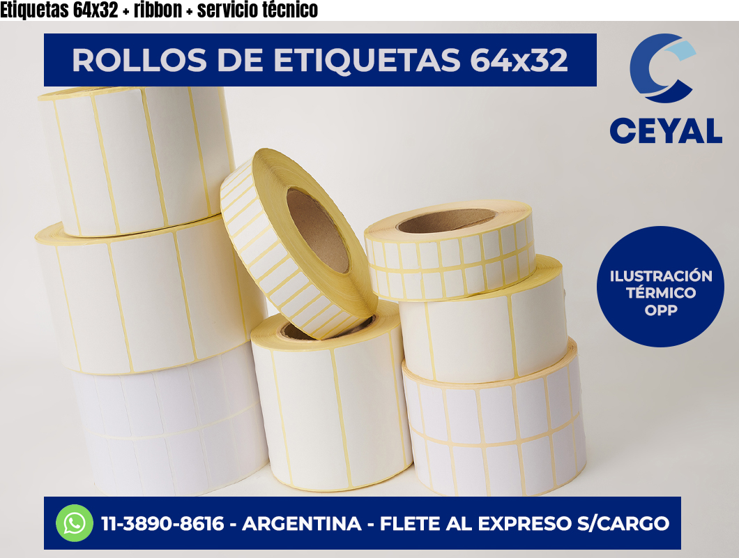 Etiquetas 64×32   ribbon   servicio técnico