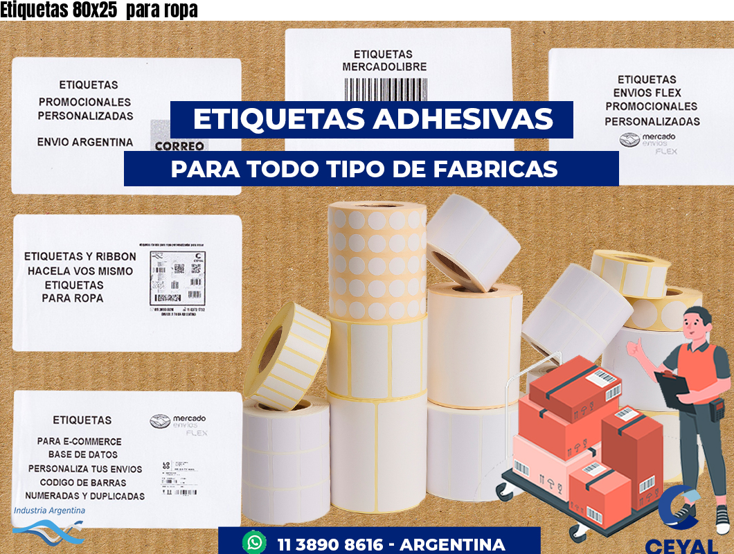 Etiquetas 80x25 para ropa