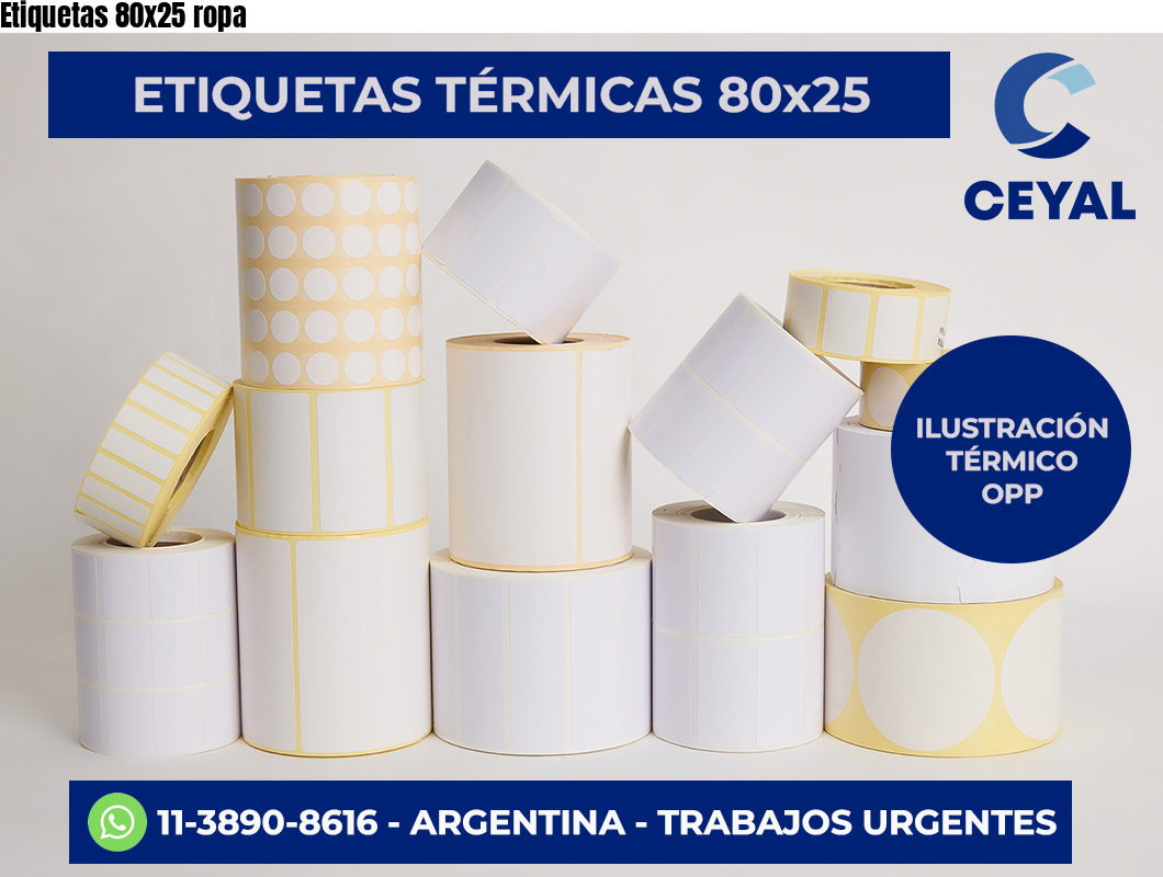 Etiquetas 80×25 ropa