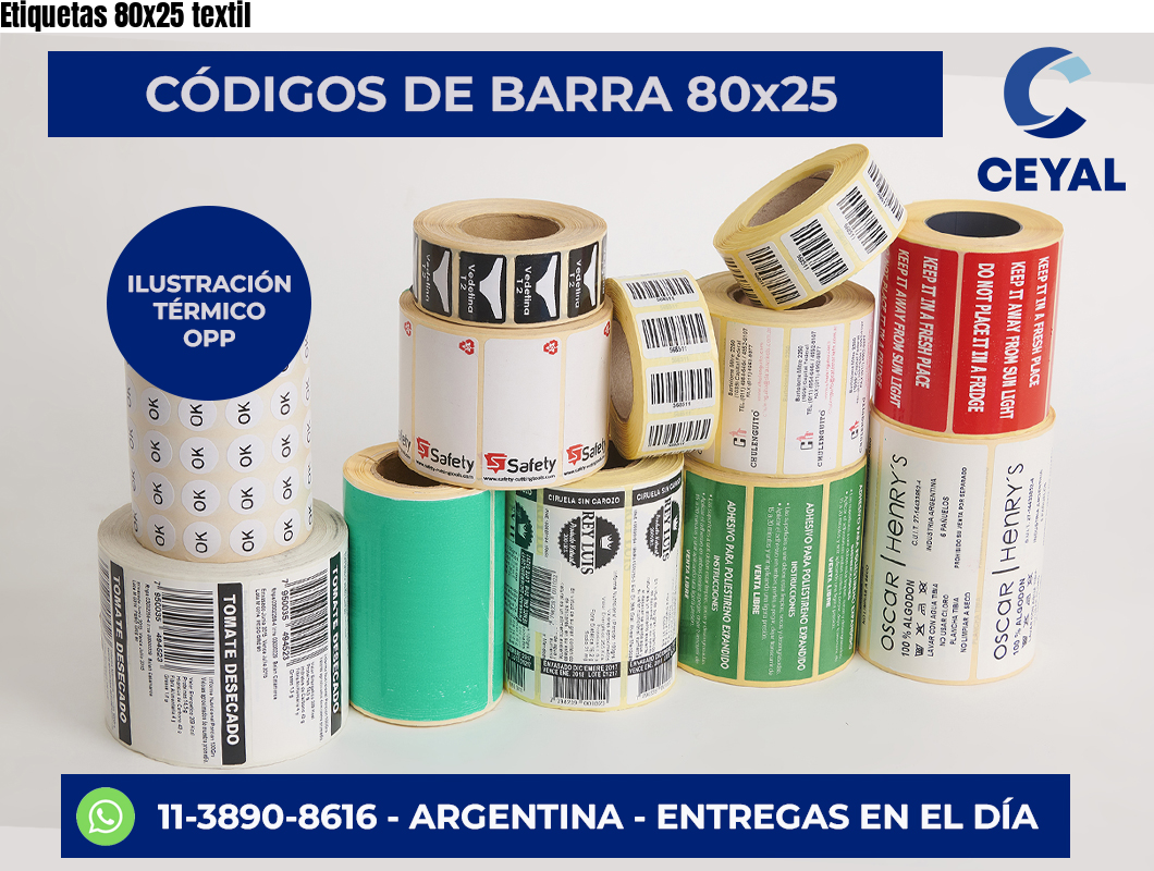 Etiquetas 80×25 textil