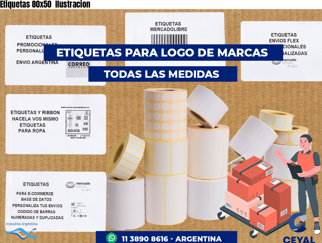 Etiquetas 80x50 Ilustracion