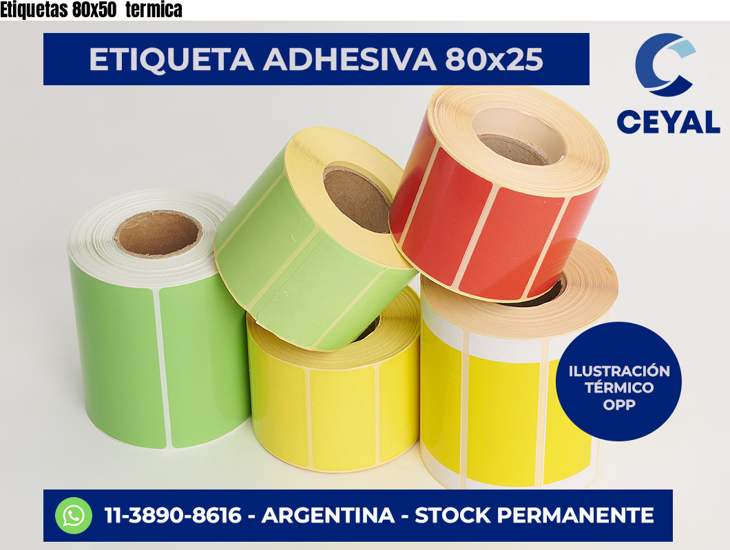 Etiquetas 80×50  termica