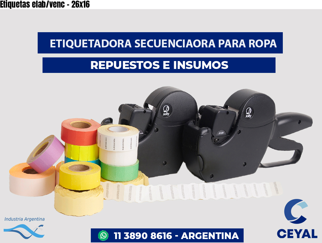 Etiquetas elab/venc - 26x16