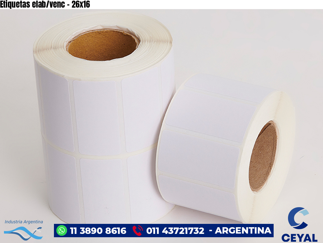 Etiquetas elab/venc - 26x16