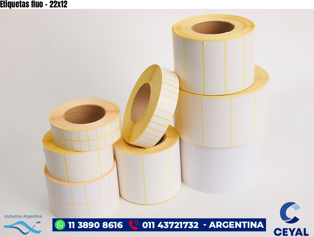 Etiquetas fluo - 22x12