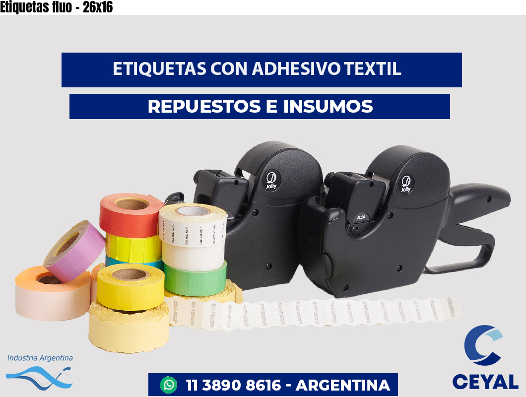 Etiquetas fluo - 26x16