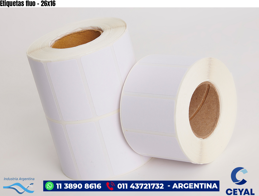 Etiquetas fluo - 26x16