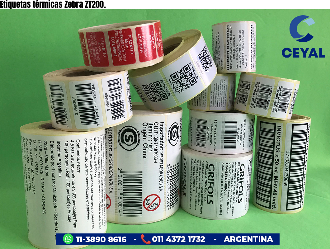 Etiquetas térmicas Zebra ZT200.