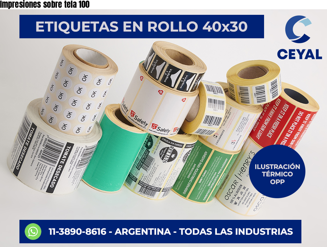 Impresiones sobre tela 100