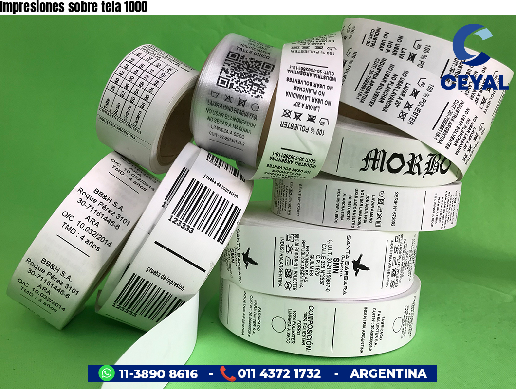 Impresiones sobre tela 1000