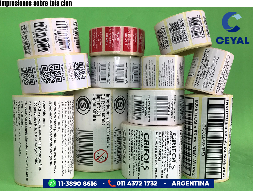 Impresiones sobre tela cien